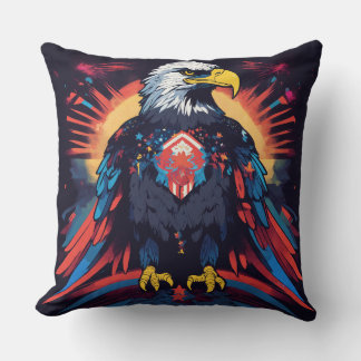 Almofada Travesseiro decorativo majestoso da águia: Um símb