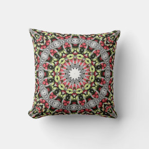 Almofada Travesseiro decorativo Mandala padrão redondo cal