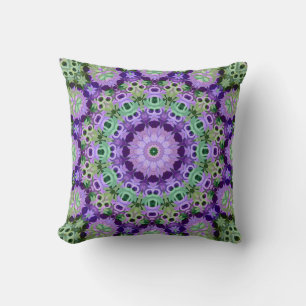 Almofada Travesseiro decorativo Mandala padrão redondo cal