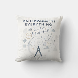 Almofada Travesseiro Decorativo Math Connects Everything Pr