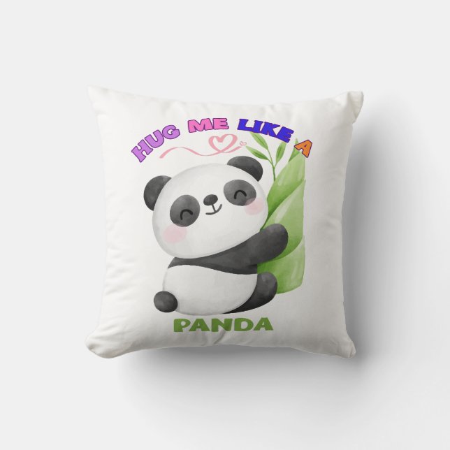 Almofada Travesseiro Decorativo – Me Abraça como um Panda (Frente)