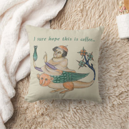 Almofada Travesseiro decorativo Medieval "Espero Que Isto S