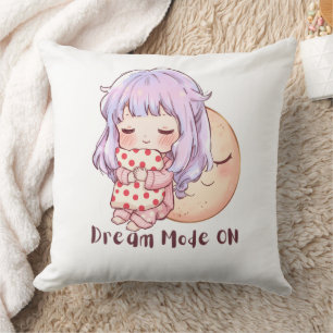 Almofada Travesseiro Decorativo Menina Sonolenta Fofa Kawai