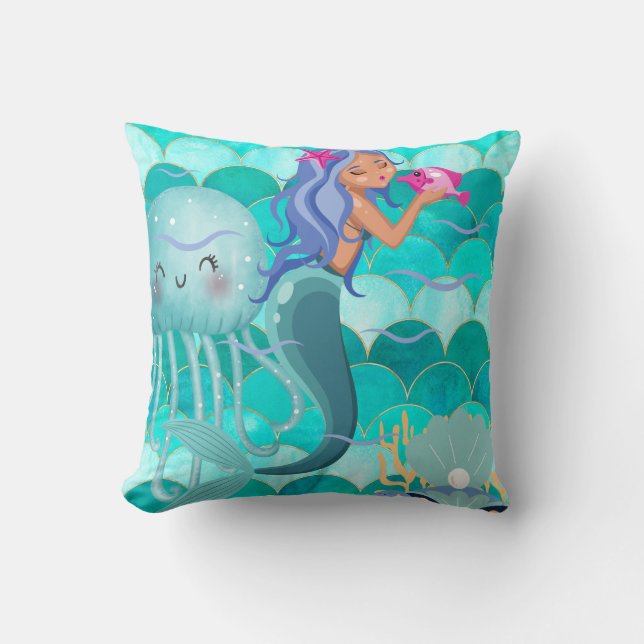 Almofada Travesseiro decorativo Mermaid (Frente)