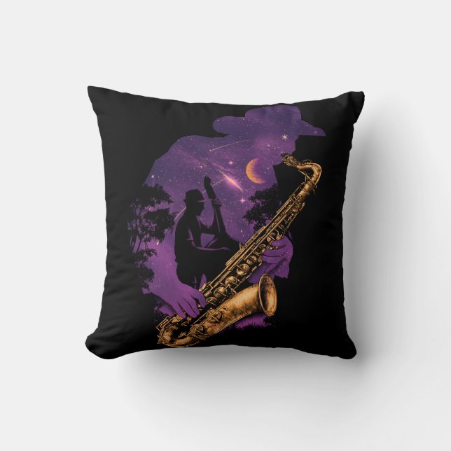Almofada Travesseiro decorativo Midnight Jazz (Frente)