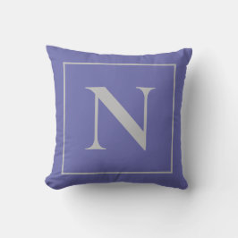 Almofada Travesseiro decorativo Mínimo Azul Periwinkle Mono