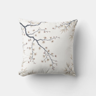 Almofada Travesseiro decorativo mínimo de ramificação botân