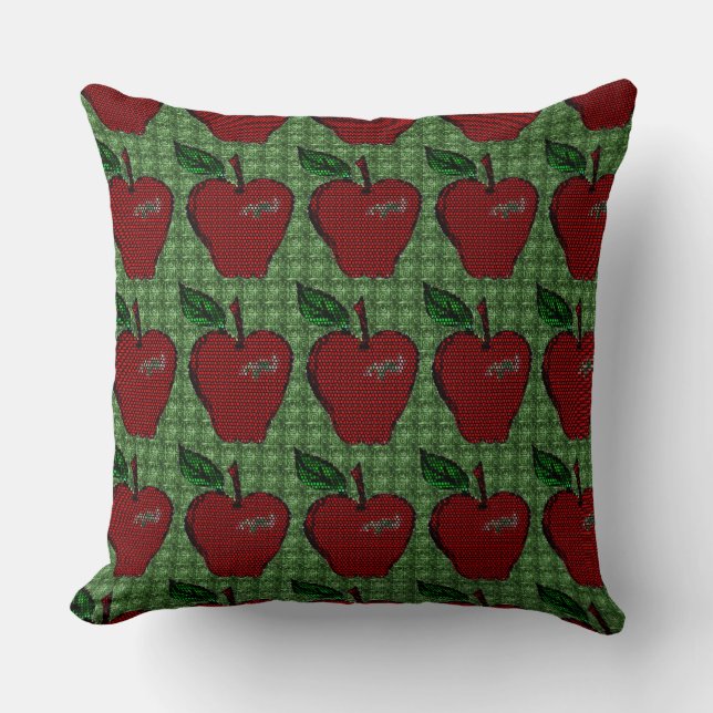 Almofada Travesseiro decorativo Mint Apple Vermelho/País De (Frente)