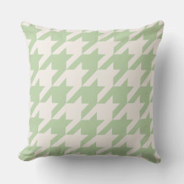 Almofada Travesseiro decorativo Mint Cream Houndstooth