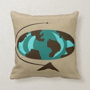 Almofada Travesseiro decorativo moderno da arte do globo do