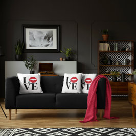 Almofada Travesseiro decorativo moderno do Kiss of Love Red