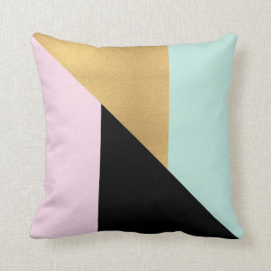 Almofada Travesseiro decorativo moderno Dourado cor-de-rosa