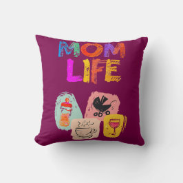 Almofada TRAVESSEIRO DECORATIVO MOM LIFE - Alegria da Mãe