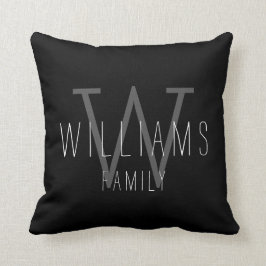 Almofada Travesseiro decorativo Monogrammed da família