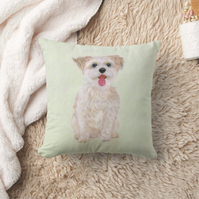 Almofada Travesseiro decorativo Morkie Dog (Cobertor)