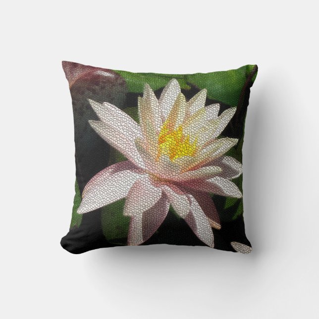 Almofada Travesseiro decorativo Mosaico Waterlily (Frente)