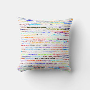 Almofada Travesseiro decorativo Mount Vernon Design de text