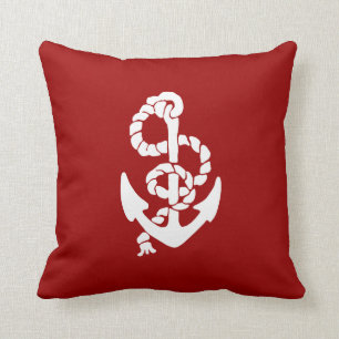 Almofada Travesseiro decorativo náutico da âncora