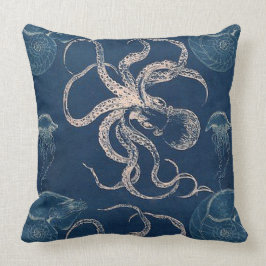 Almofada travesseiro decorativo "Náutico/Octopus"