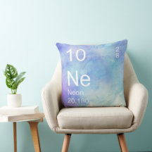 Travesseiro decorativo Neon Blue Watercolor
