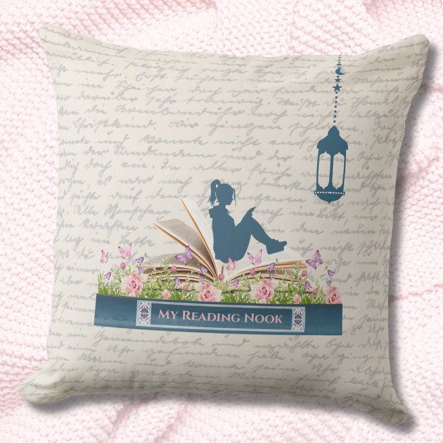 Almofada Travesseiro decorativo Nook Cozy Leading (Book Lovers Reading Nook Cozy Throw Pillow)
