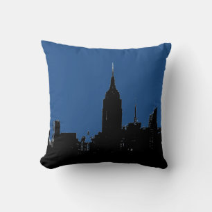 Almofada Travesseiro decorativo Noturno de New York Blue Po