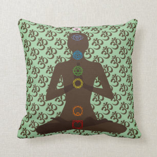 Almofada Travesseiro decorativo Om Mantra 7 Chakras Yoga De
