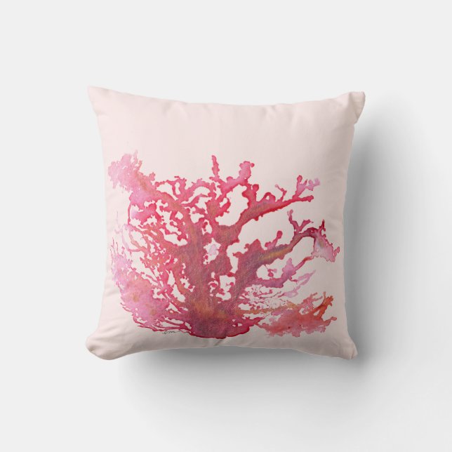 Almofada Travesseiro decorativo original cor-de-rosa 16" x  (Frente)