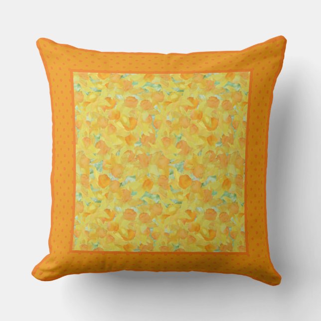 Almofada Travesseiro decorativo ou Cushion, Daffodils e Pol (Frente)