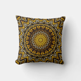 Almofada Travesseiro decorativo Ouro Mandala