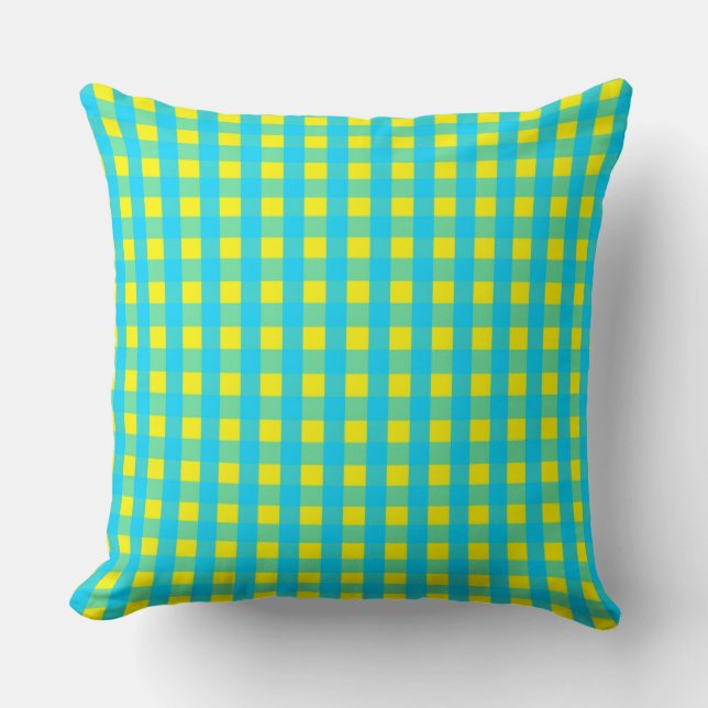 Almofada Travesseiro decorativo Padrão Clássico de Gingham  (Frente)