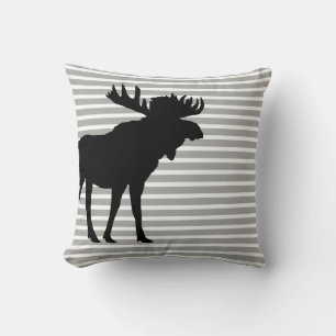 Almofada Travesseiro decorativo Padrão de Faixa Silhouette