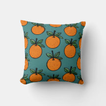 Travesseiro decorativo Padrão de Fruta Laranja Vin