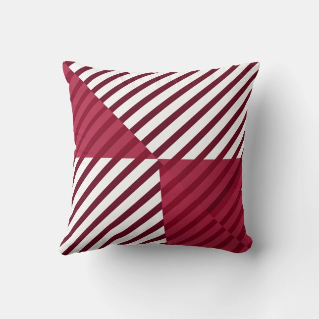 Almofada Travesseiro decorativo Padrão de Stripes Brancas V (Verso)