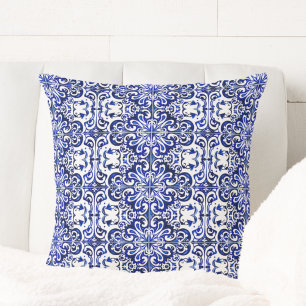Almofada Travesseiro decorativo Padrão do Azulejo Azulejo A