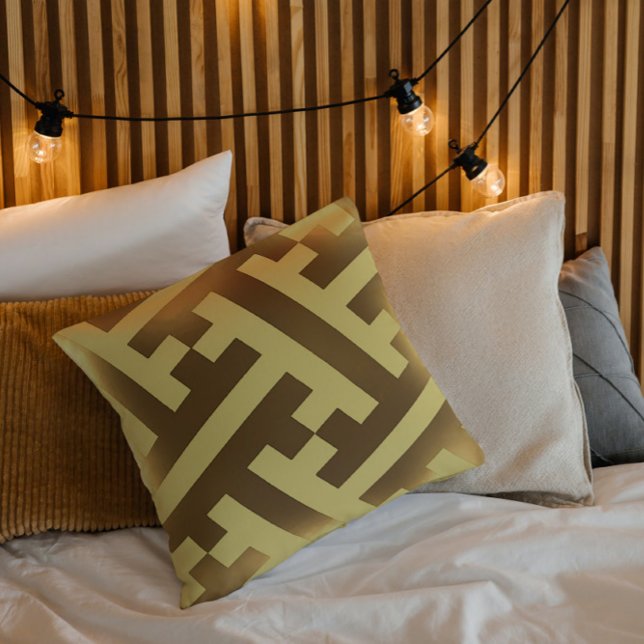 Almofada Travesseiro decorativo padrão do ouro japonês Vint (Criador carregado)