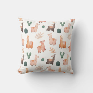 Almofada Travesseiro decorativo padrão Llama