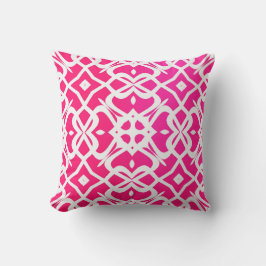 Almofada Travesseiro decorativo padrão MVB X - Rosa quente 