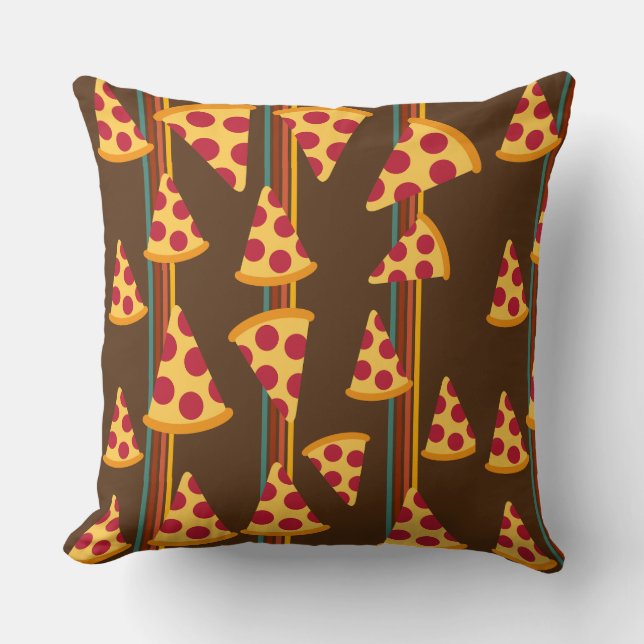ALMOFADA TRAVESSEIRO DECORATIVO PADRÃO PIZZA (Frente)