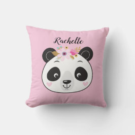 Almofada Travesseiro decorativo Panda Rosa Personalizado