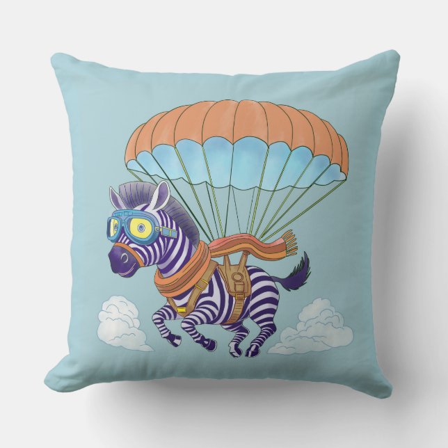 Almofada Travesseiro decorativo Parachute Zebra (Frente)