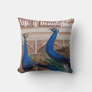 Almofada travesseiro decorativo- Peacocks Do Mahal