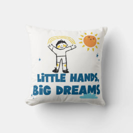 Almofada Travesseiro decorativo Pequenas Mãos Grandes Sonho