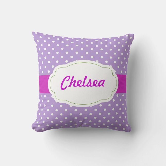 Almofada Travesseiro decorativo Personalizado da bolinhas (Frente)