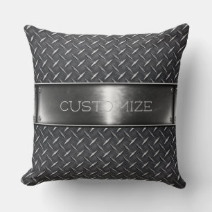 Almofada Travesseiro decorativo personalizado de aço prata