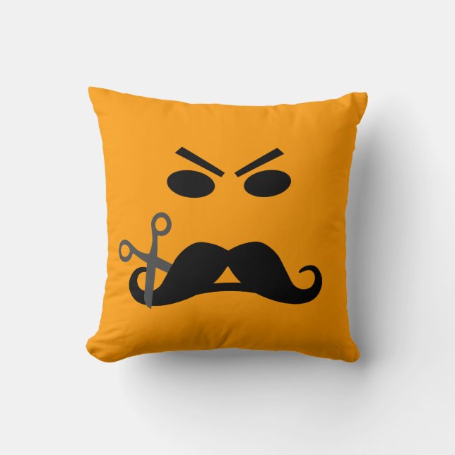 Almofada Travesseiro decorativo personalizado de bigode irr (Frente)