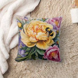Almofada Travesseiro decorativo personalizado de flores e a
