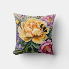 Almofada Travesseiro decorativo personalizado de flores e a