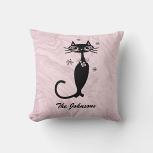 Almofada Travesseiro decorativo Personalizado de Gato Negro