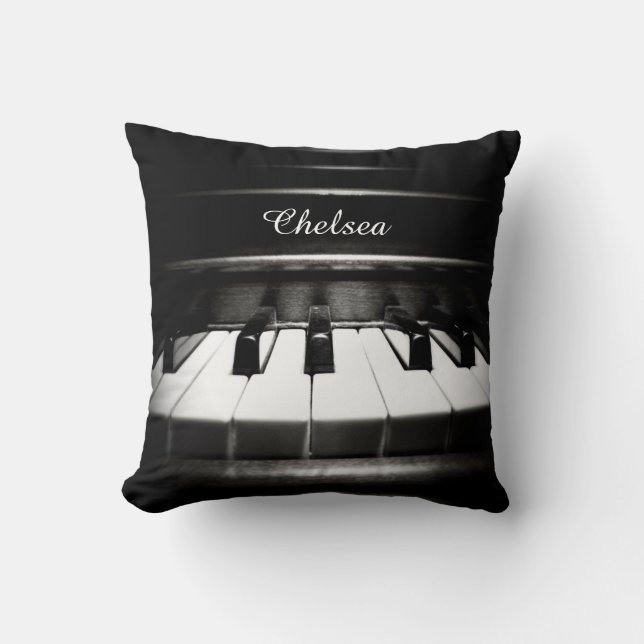 Almofada Travesseiro decorativo personalizado do piano (Frente)
